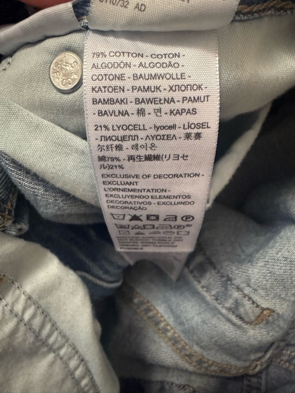 Levi’s Baggy Dad Jeans Light Wash Distressed W24 L30 High Rise Straight Leg - Picture 8 of 8